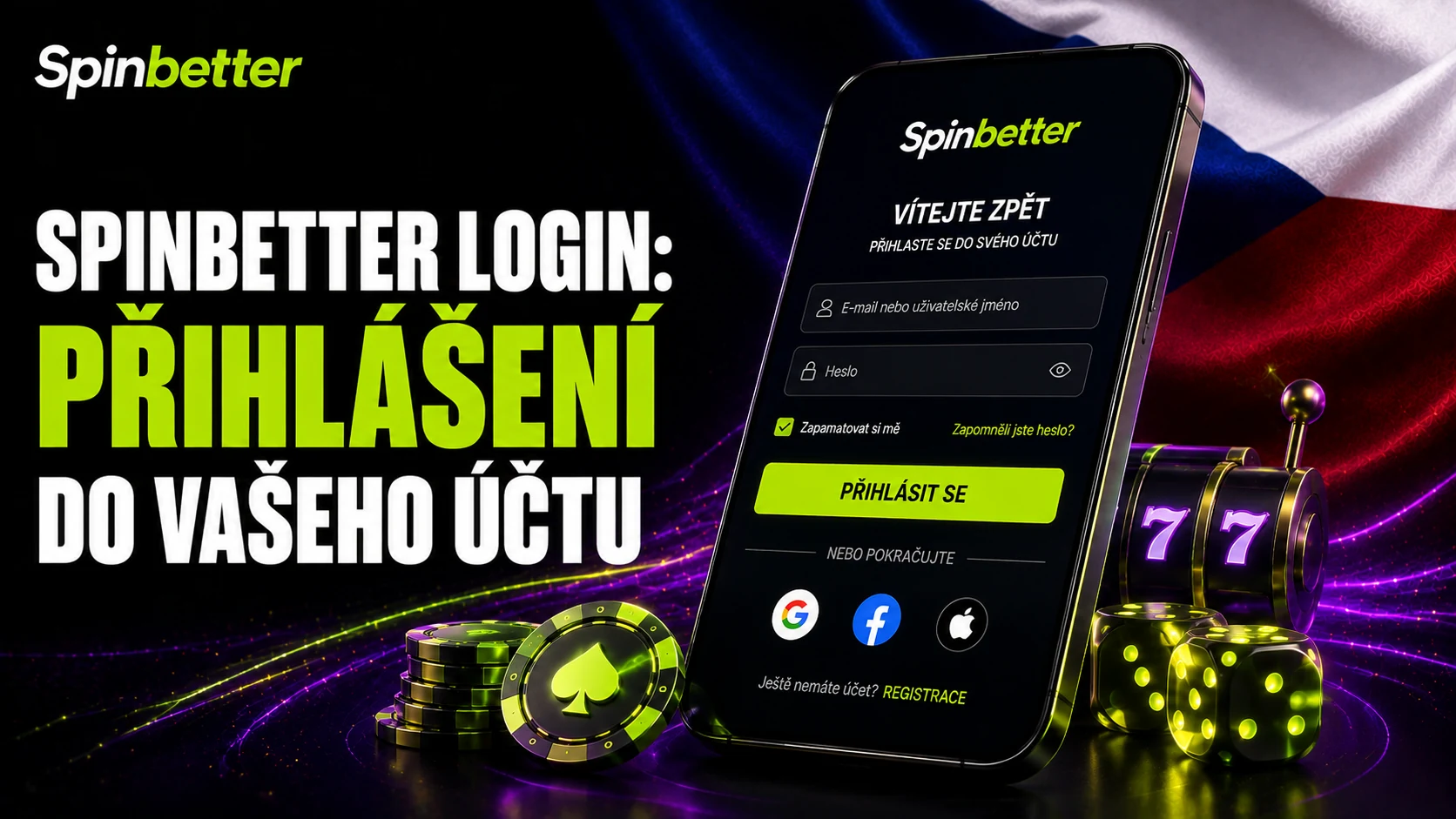 SpinBetter login: přihlášení do vašeho účtu